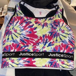 Justice Sport Tie-Dye Sports Bra GIRLS size 34